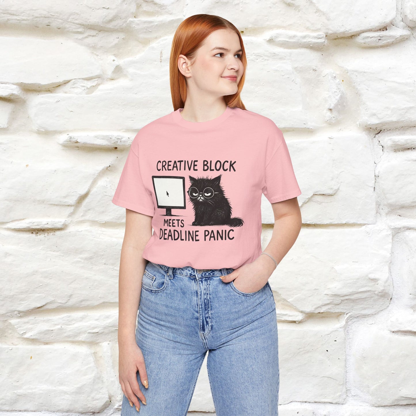 "Creative Block Meets Deadline..." |Cat T-Shirt | Nunu&Miao Studio - Nunu&Miao Studio