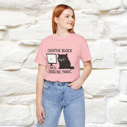 "Creative Block Meets Deadline..." |Cat T-Shirt | Nunu&Miao Studio - Nunu&Miao Studio