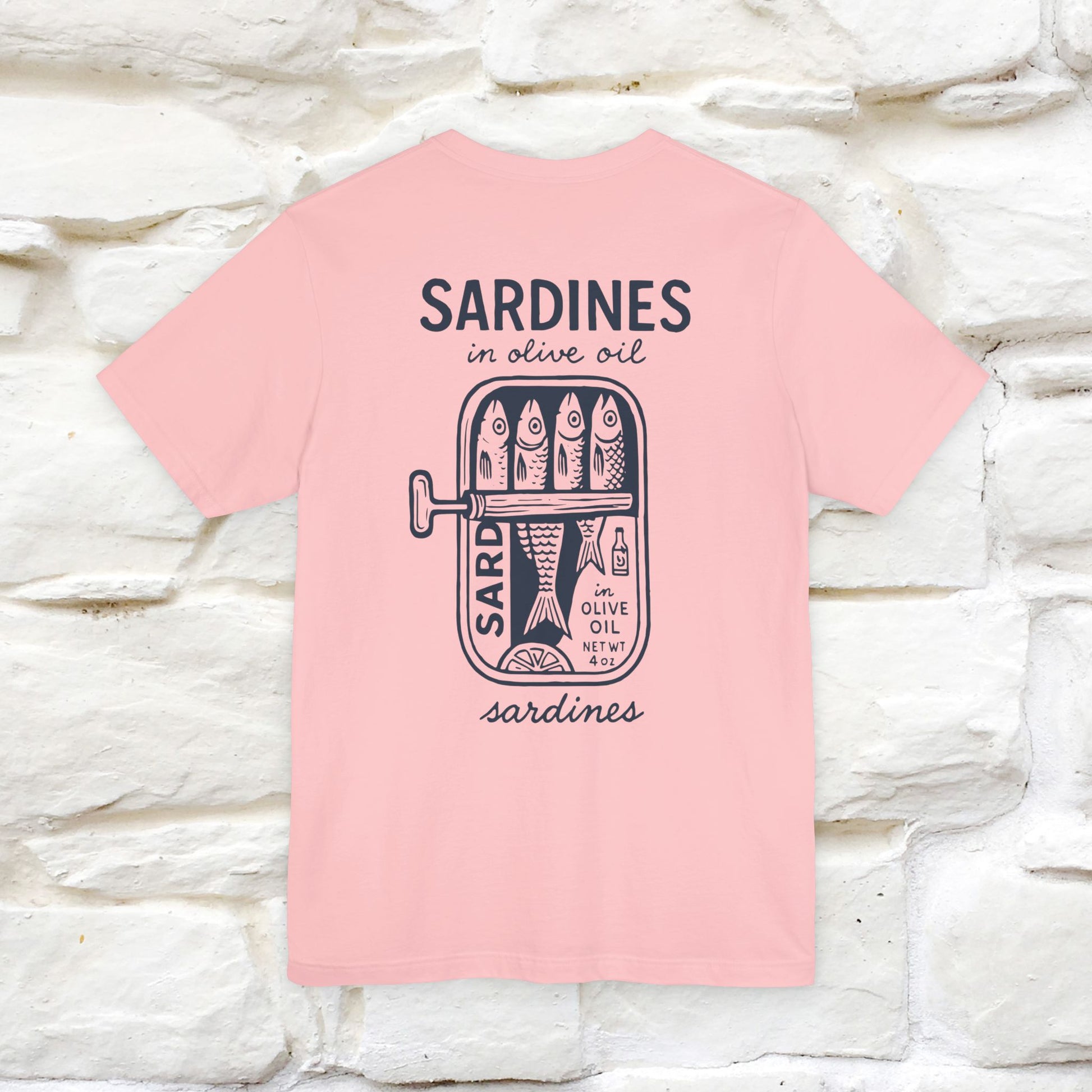 "Sardines In Olive Oil" Cute T-shirt | Front & Back Design|Nunu&Miao Studio - Nunu&Miao Studio