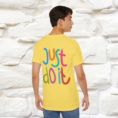 "Yes, Just Do It" Cat T-Shirt| Front & Back Design | Nunu&Miao Studio - Nunu&Miao Studio