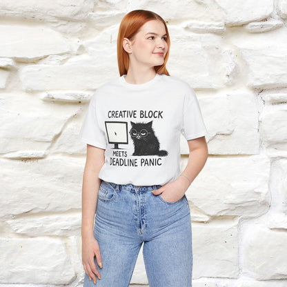 "Creative Block Meets Deadline..." |Cat T-Shirt | Nunu&Miao Studio - Nunu&Miao Studio