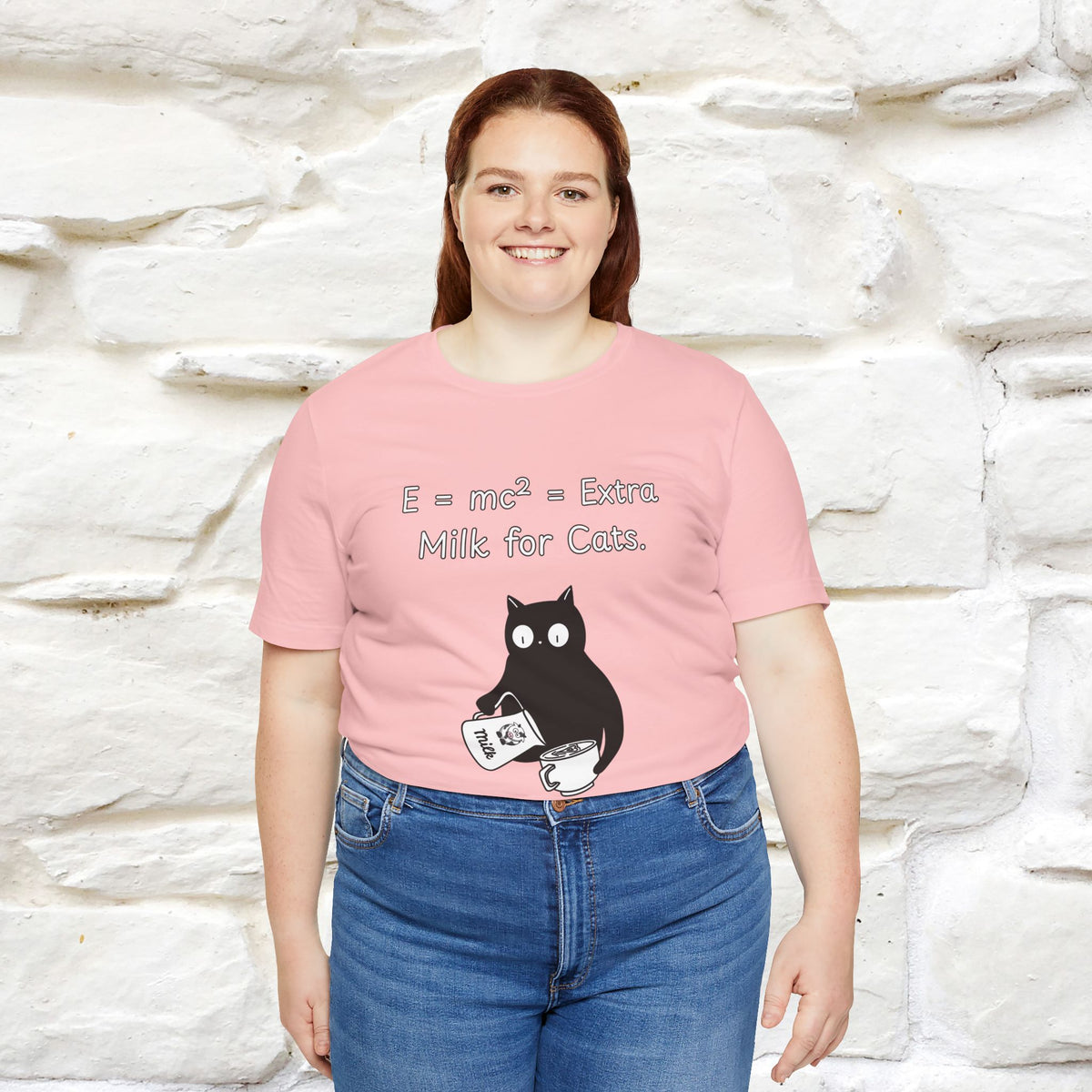 ''E = mc² = Extra Milk for Cats.''| Funny T-Shirt | Nunu&Miao Studio