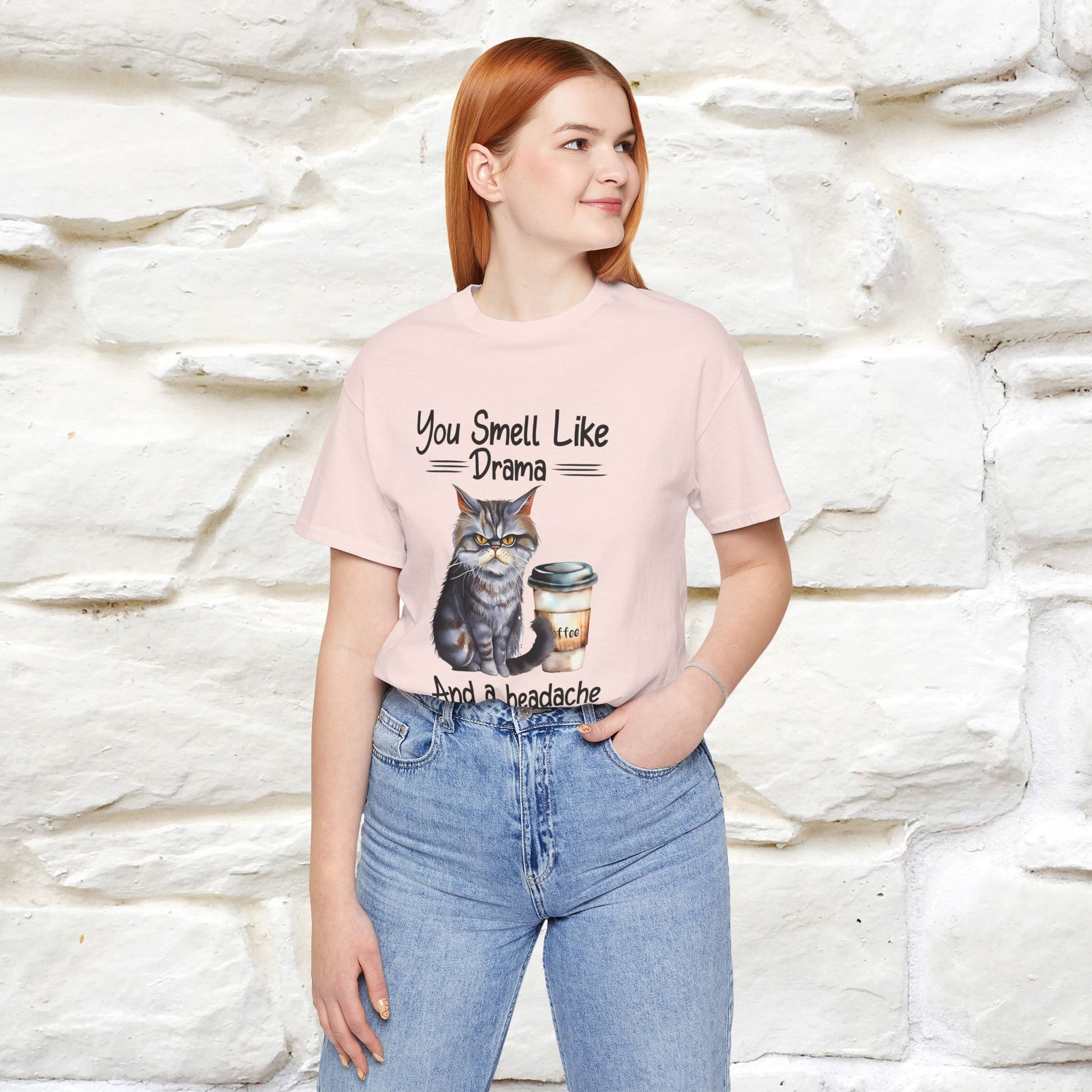 ''You Smell Like Drama and a Headache" Cat T-Shirt | Nunu&Miao Studio - Nunu&Miao Studio