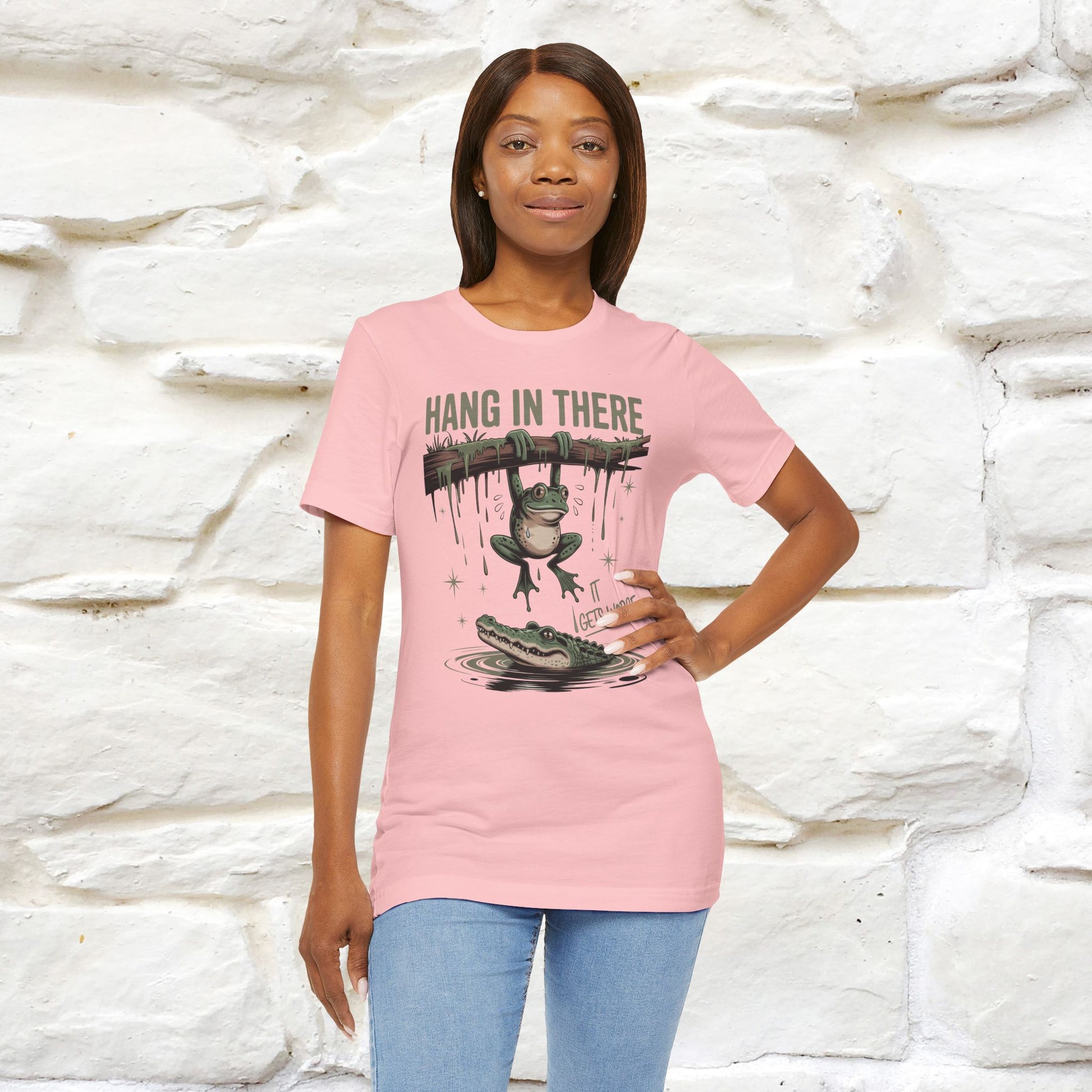 "Hang In There" Funny T-shirt |Nunu&Miao Studio - Nunu&Miao Studio