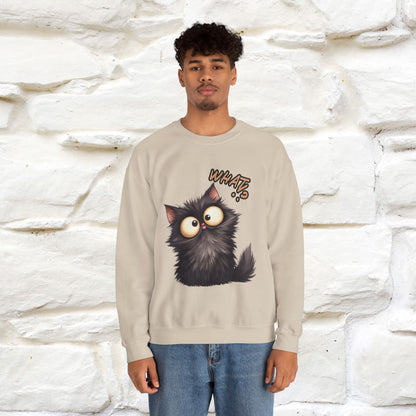 "What'' |Cat Sweatshirt | Nunu&Miao Studio