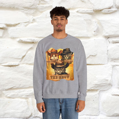 ''The Good, the Bad, and the Meow'' |Cat Sweatshirt | Nunu&Miao Studio