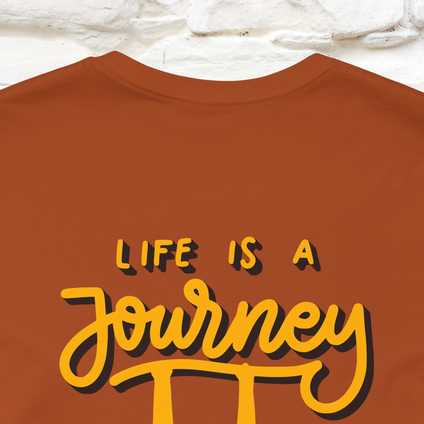 "Life Is A Journey'' Cat T-Shirt | Front & Back Design | Nunu&Miao Studio - Nunu&Miao Studio