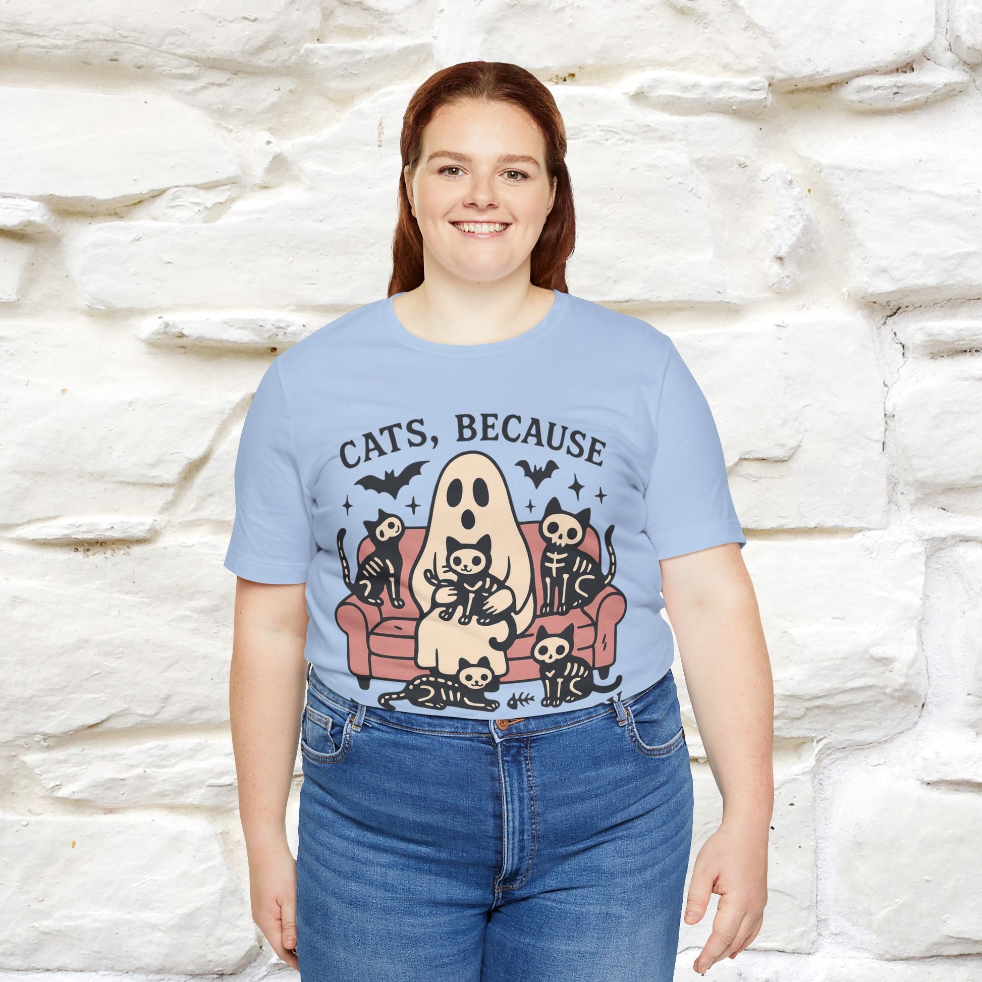 "Cat Because People Are Creepy" Halloween Cat T-shirt |Nunu&Miao Studio - Nunu&Miao Studio