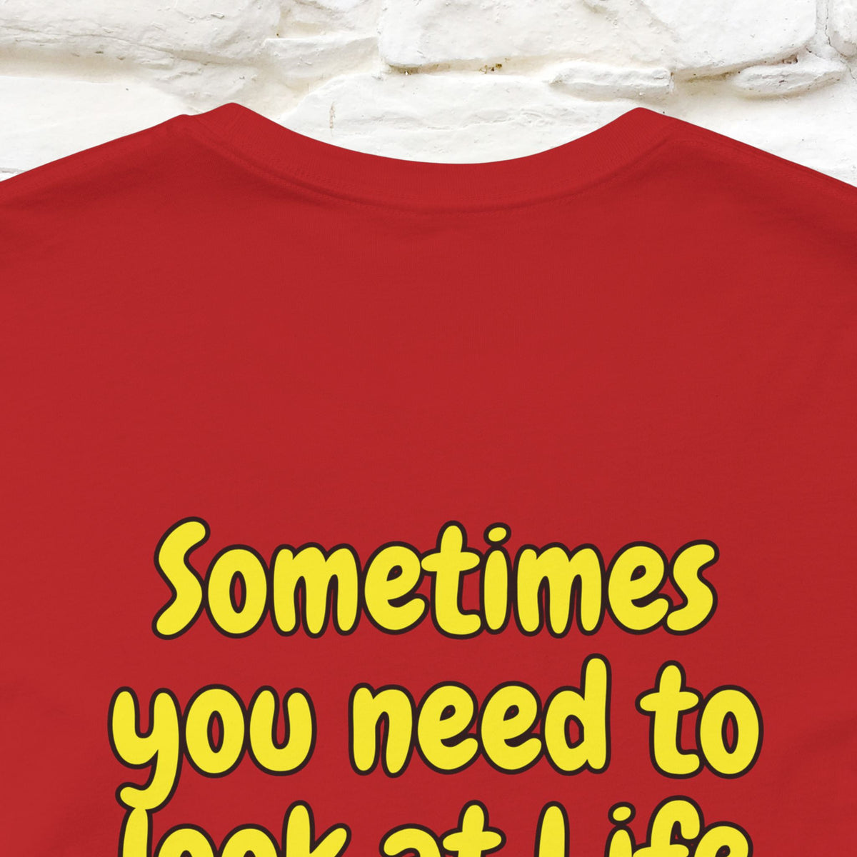 "Sometimes You Need to Look at Life from a Different Perspective" Cat T-Shirt | Front & Back Design | Nunu&Miao Studio
