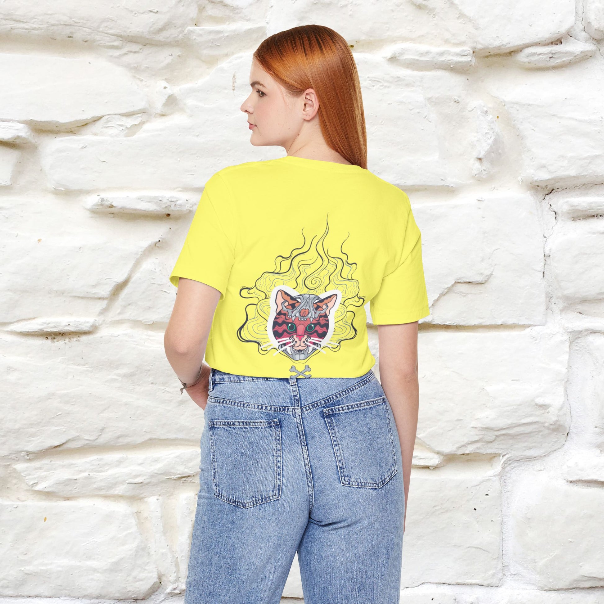 ''Air Fire Cat'' | Cat T-Shirt Front and Back Design | Nunu&Miao Studio - Nunu&Miao Studio