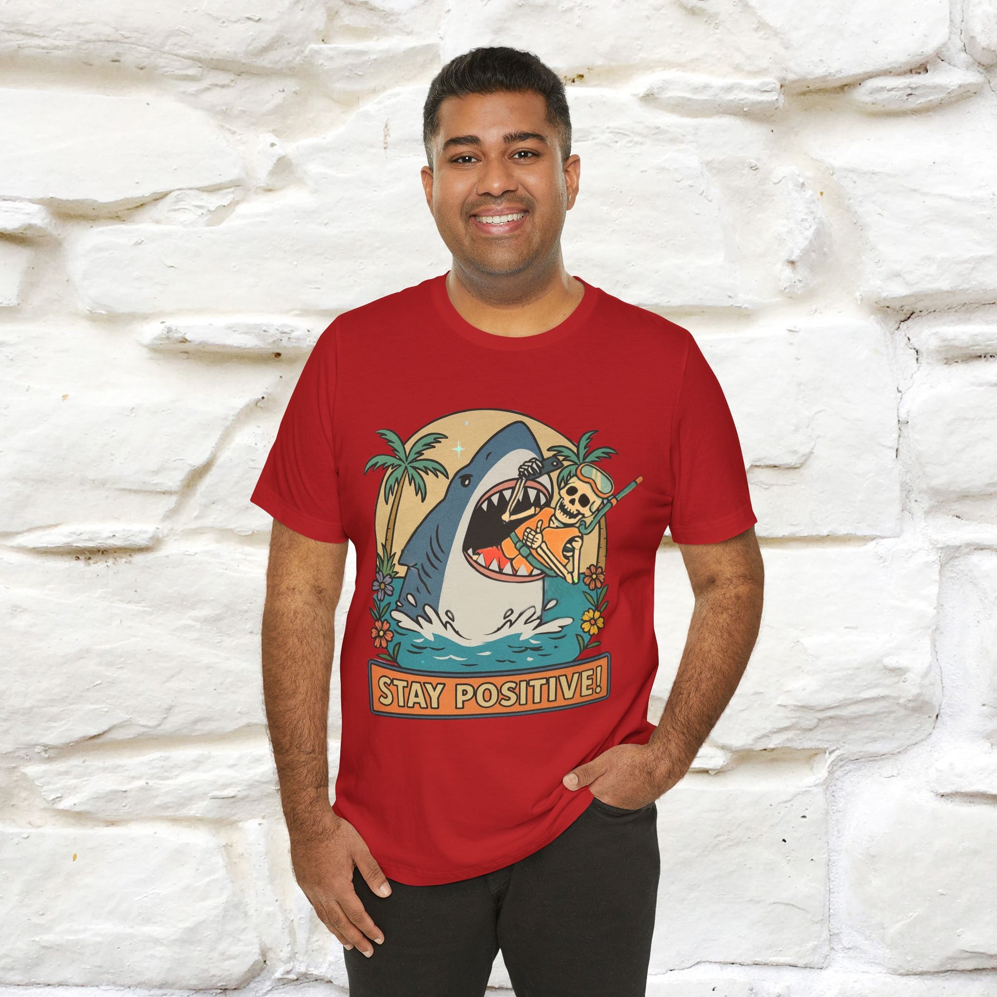 "Stay Positive" Funny T-shirt |Nunu&Miao Studio - Nunu&Miao Studio