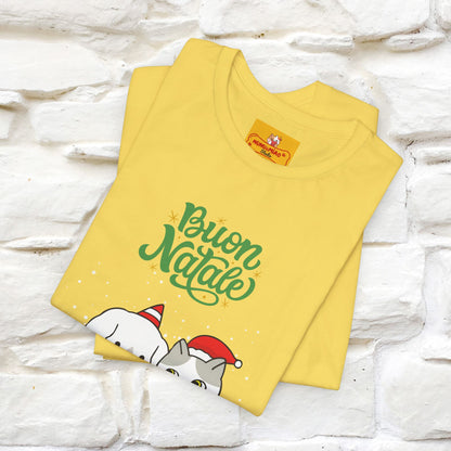 ''Buon Natale Cat and Dog'' Christmas T-shirt  | Nunu&Miao Studio - Nunu&Miao Studio