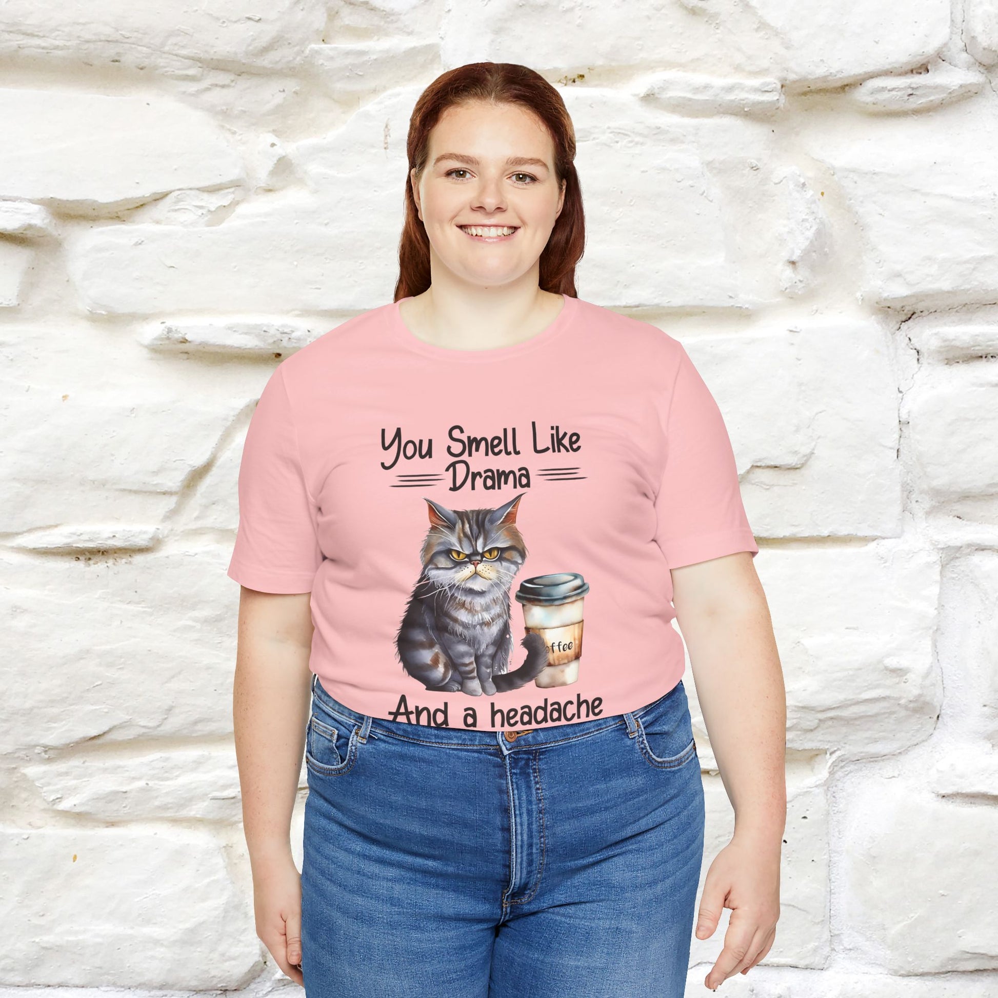 You Smell Like Drama and a Headache" Cat T-Shirt for Men & Women | 100% Cotton* - Nunu&Miao Studio