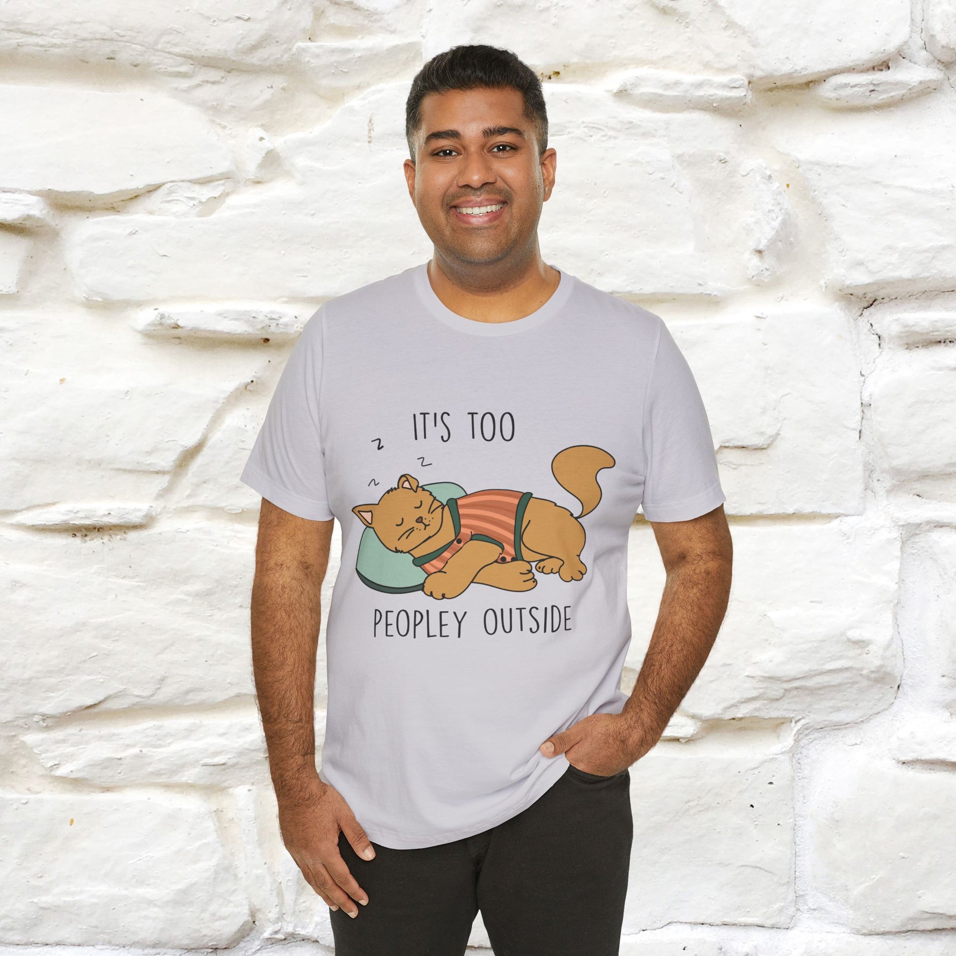 ''It’s Too Peopley Outside'' | Funny Cat T-Shirt | Nunu&Miao Studio - Nunu&Miao Studio