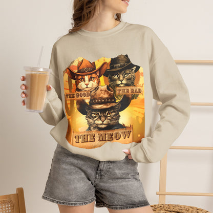 ''The Good, the Bad, and the Meow'' |Cat Sweatshirt | Nunu&Miao Studio
