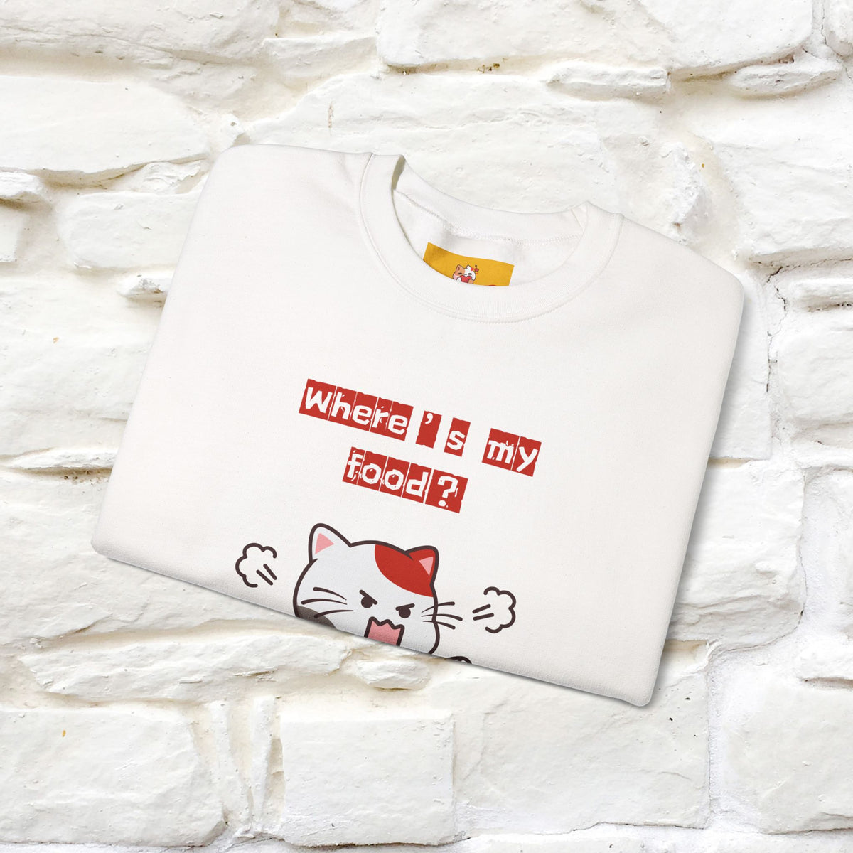 ''Where's My Food'' | Cute Cat Sweatshirt | Nunu&Miao Studio