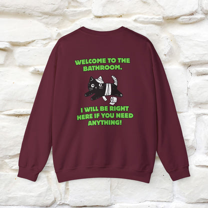 ''Welcome To The Bathroom...'' |Cat Sweatshirt | Nunu&Miao Studio