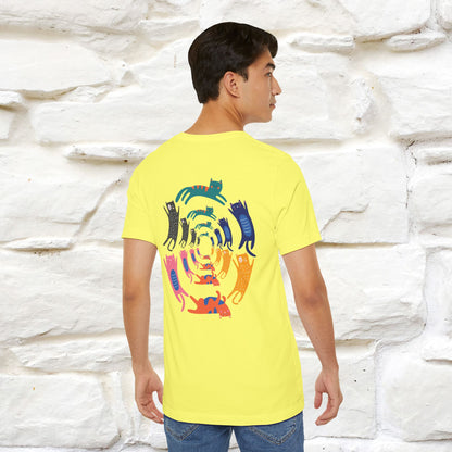 "The Hypnotic Meow'' Cat T-Shirt Front and Back Design | Nunu&Miao Studio - Nunu&Miao Studio