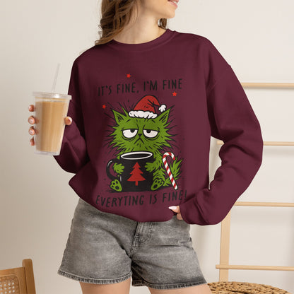 ''It's Fine, Iam Fine...'' |Christmas Sweatshirt | Nunu&Miao Studio