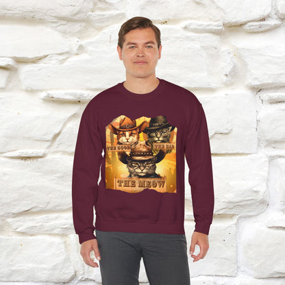 ''The Good, the Bad, and the Meow'' |Cat Sweatshirt | Nunu&Miao Studio