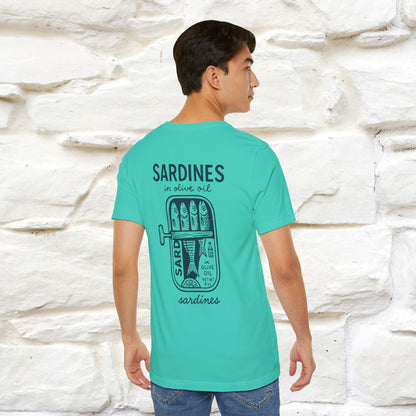 "Sardines In Olive Oil" Cute T-shirt | Front & Back Design|Nunu&Miao Studio - Nunu&Miao Studio