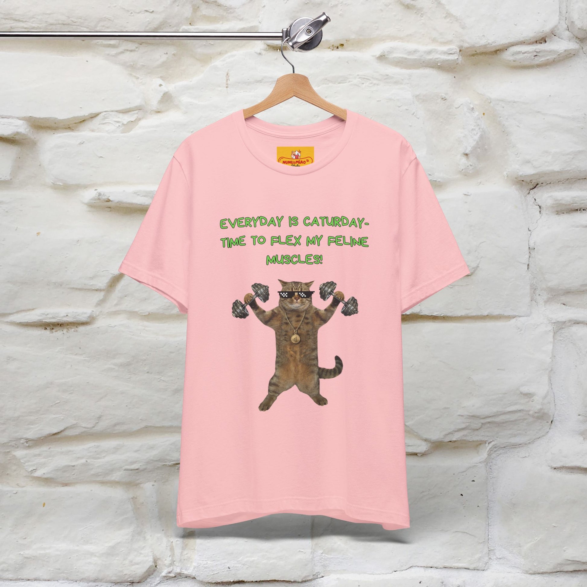 "Everyday Is Caturday – Flex My Feline Muscle"| Funny Cat T-Shirt  |Nunu&Miao Sudio - Nunu&Miao Studio