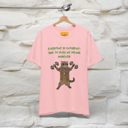 "Everyday Is Caturday – Flex My Feline Muscle"| Funny Cat T-Shirt  |Nunu&Miao Sudio - Nunu&Miao Studio
