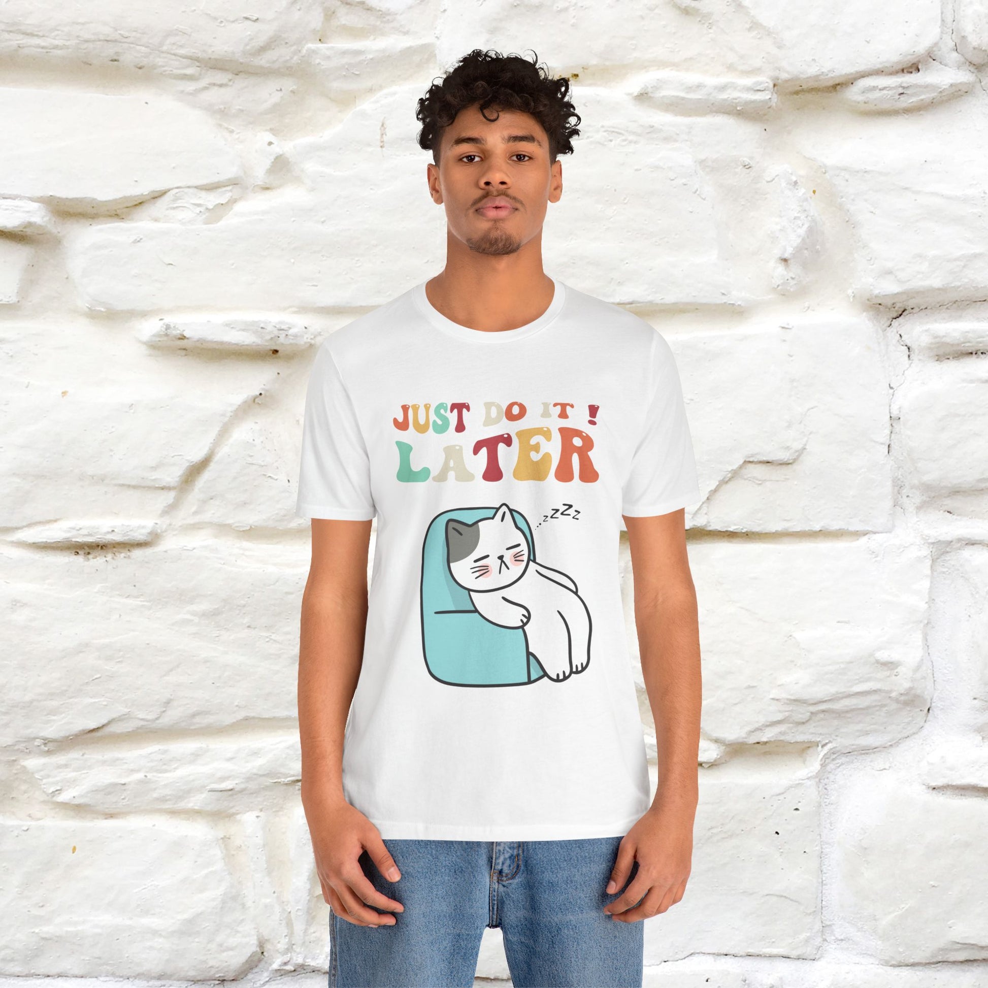 "Just Do It Later" Cat T-shirt |Nunu&Miao Studio - Nunu&Miao Studio