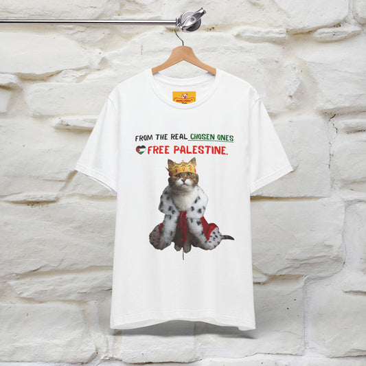 "From the real chosen ones  Free Palestine." Cat T-shirt |Nunu&Miao Studio - Nunu&Miao Studio
