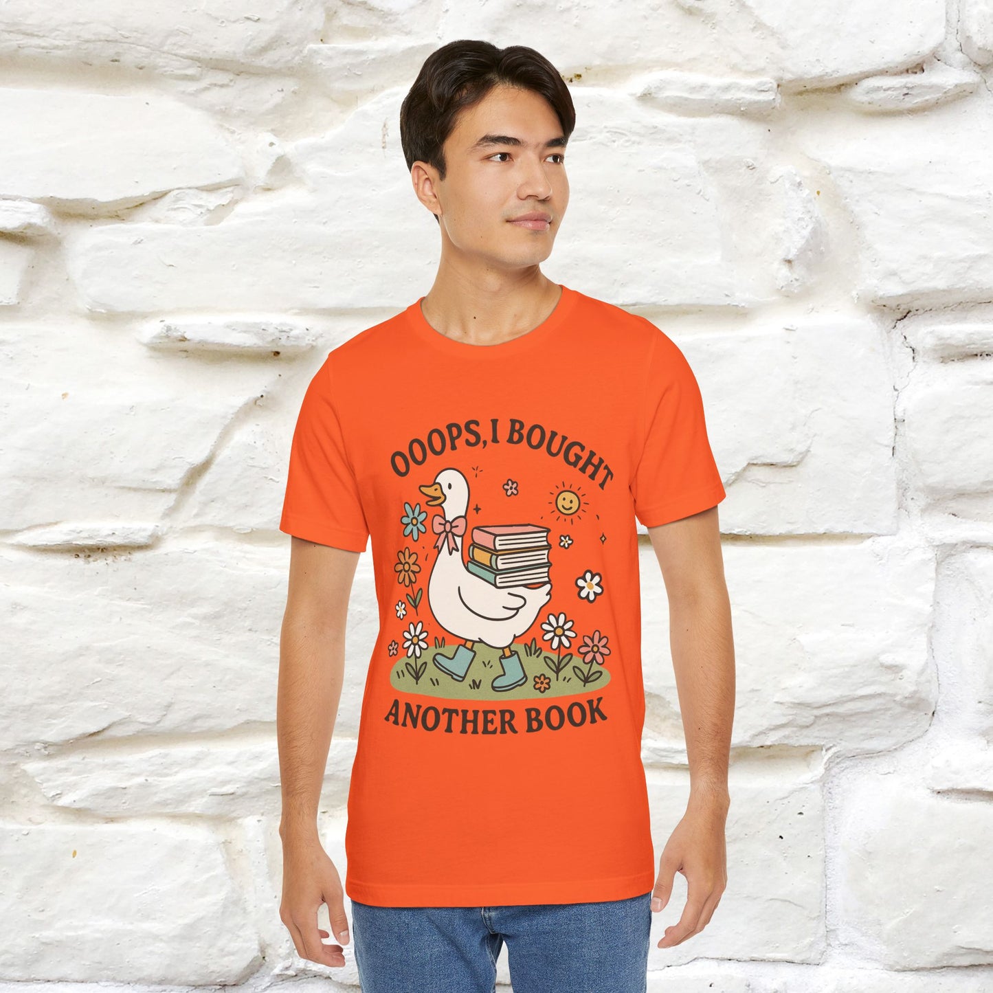 "Oooops I Bought Another Book" Funny Goose T-shirt |Nunu&Miao Studio - Nunu&Miao Studio