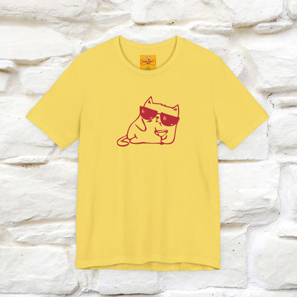 "I’m Happy, Which Often Looks Like Crazy" Cat T-Shirt| Front & Back Design | Nunu&Miao Studio - Nunu&Miao Studio