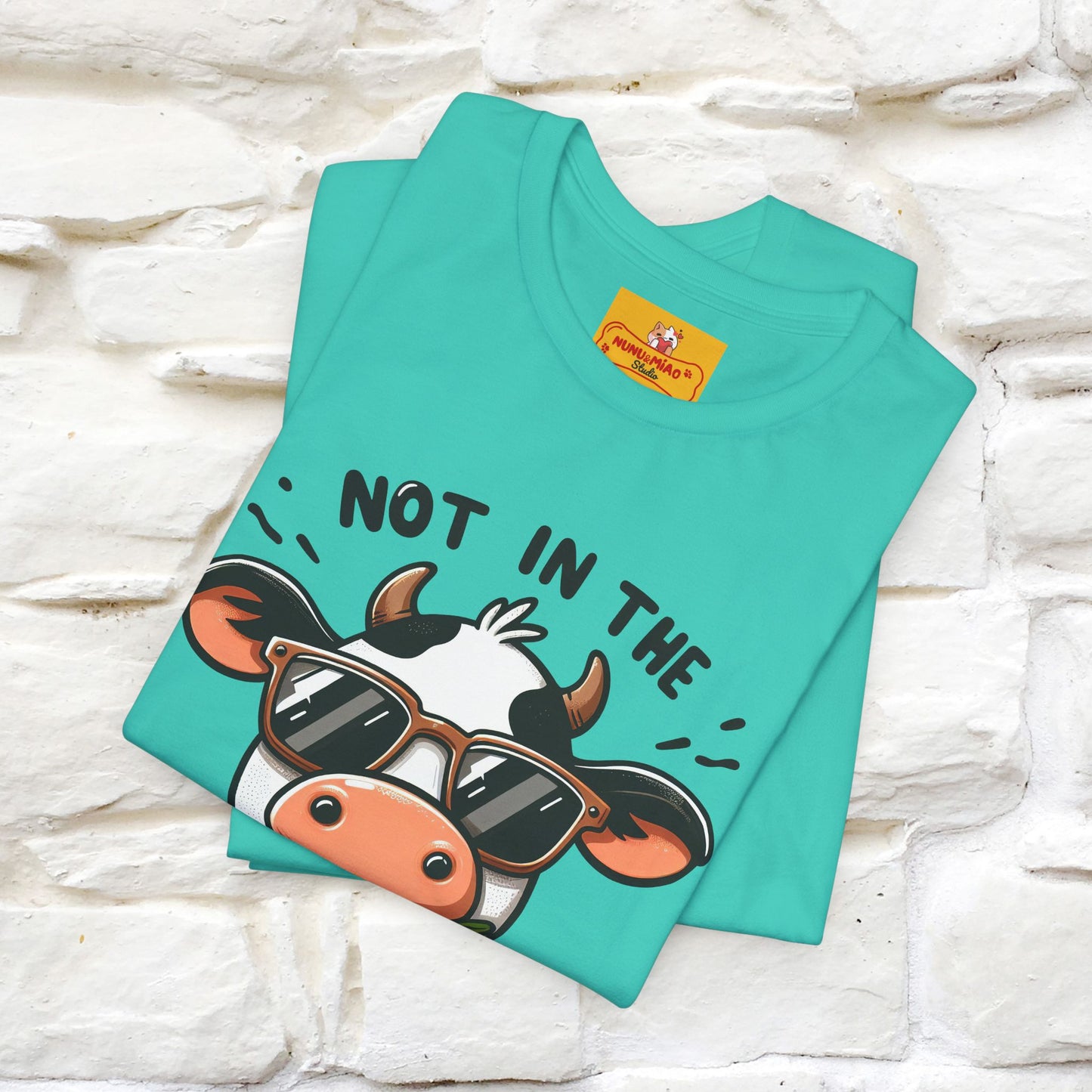 Not In The Moood – Funny Cow Pun T-Shirt | Nunu & Miao Studio - Nunu&Miao Studio