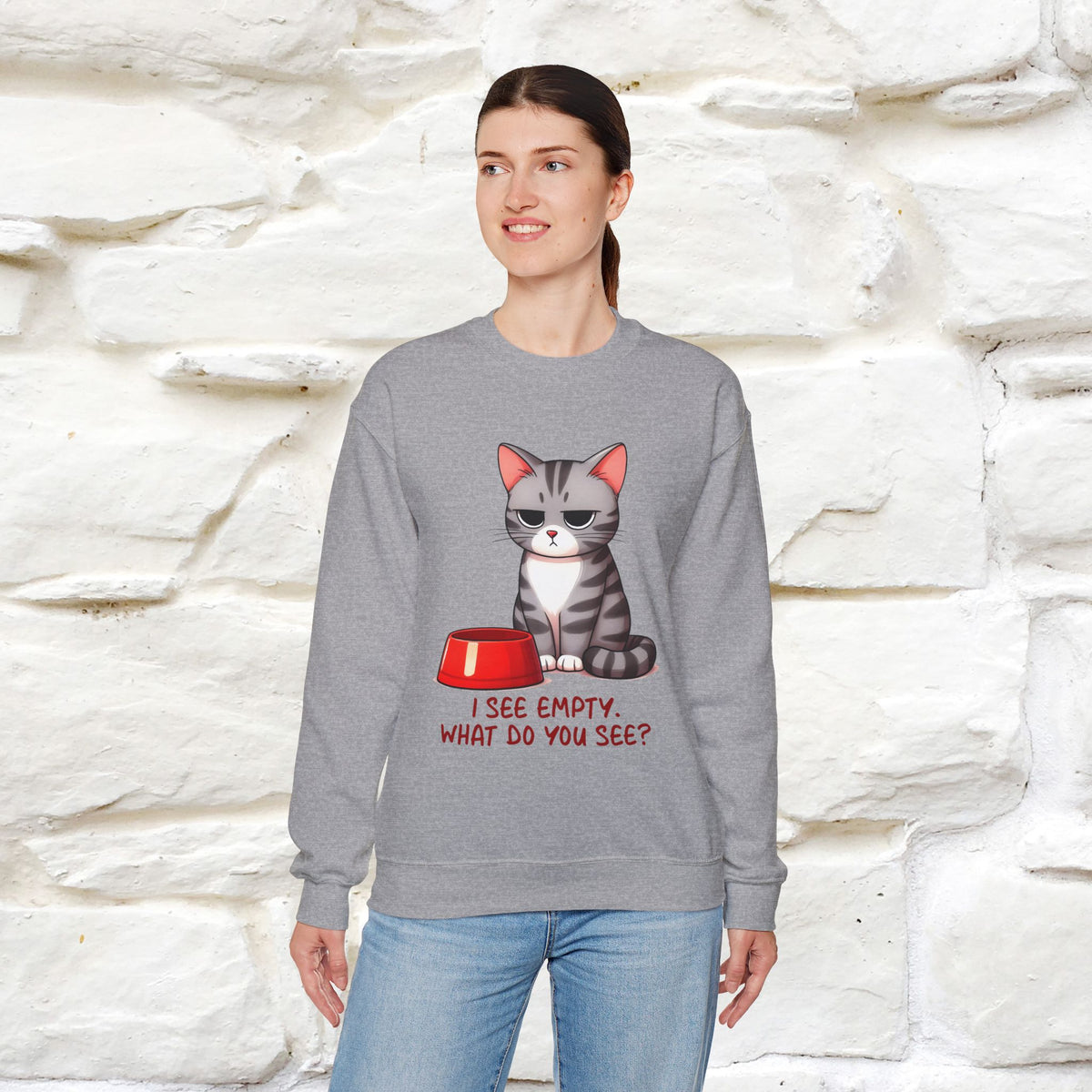 ''I See Empty What Do You See..'' |Cat Sweatshirt | Nunu&Miao Studio