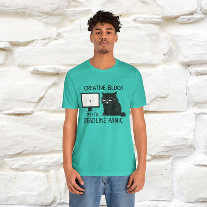 "Creative Block Meets Deadline..." |Cat T-Shirt | Nunu&Miao Studio - Nunu&Miao Studio