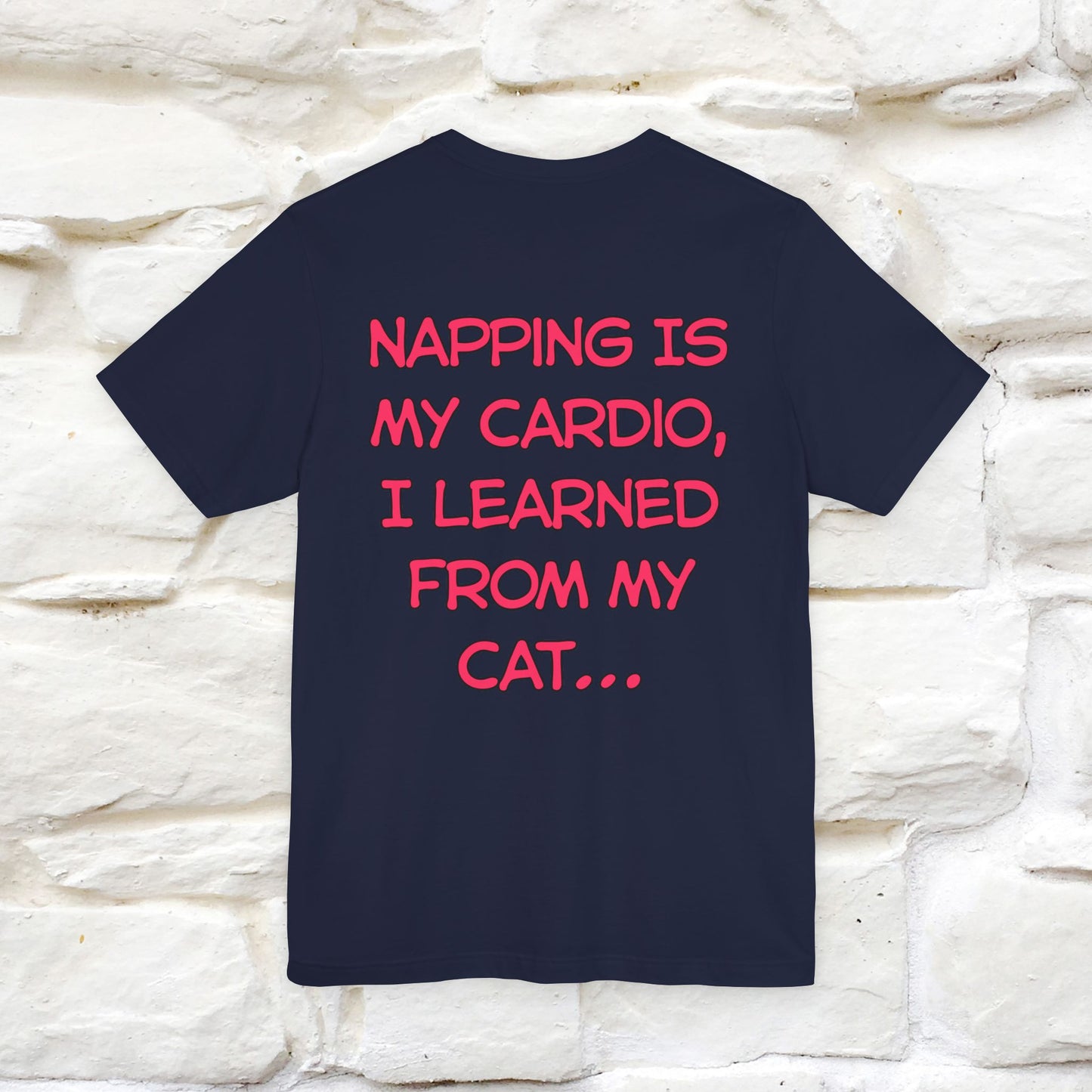 "Napping Is My Cardio, I Learned From My Cat…" Funny Cat T-shirt | Nunu&Miao Studio - Nunu&Miao Studio