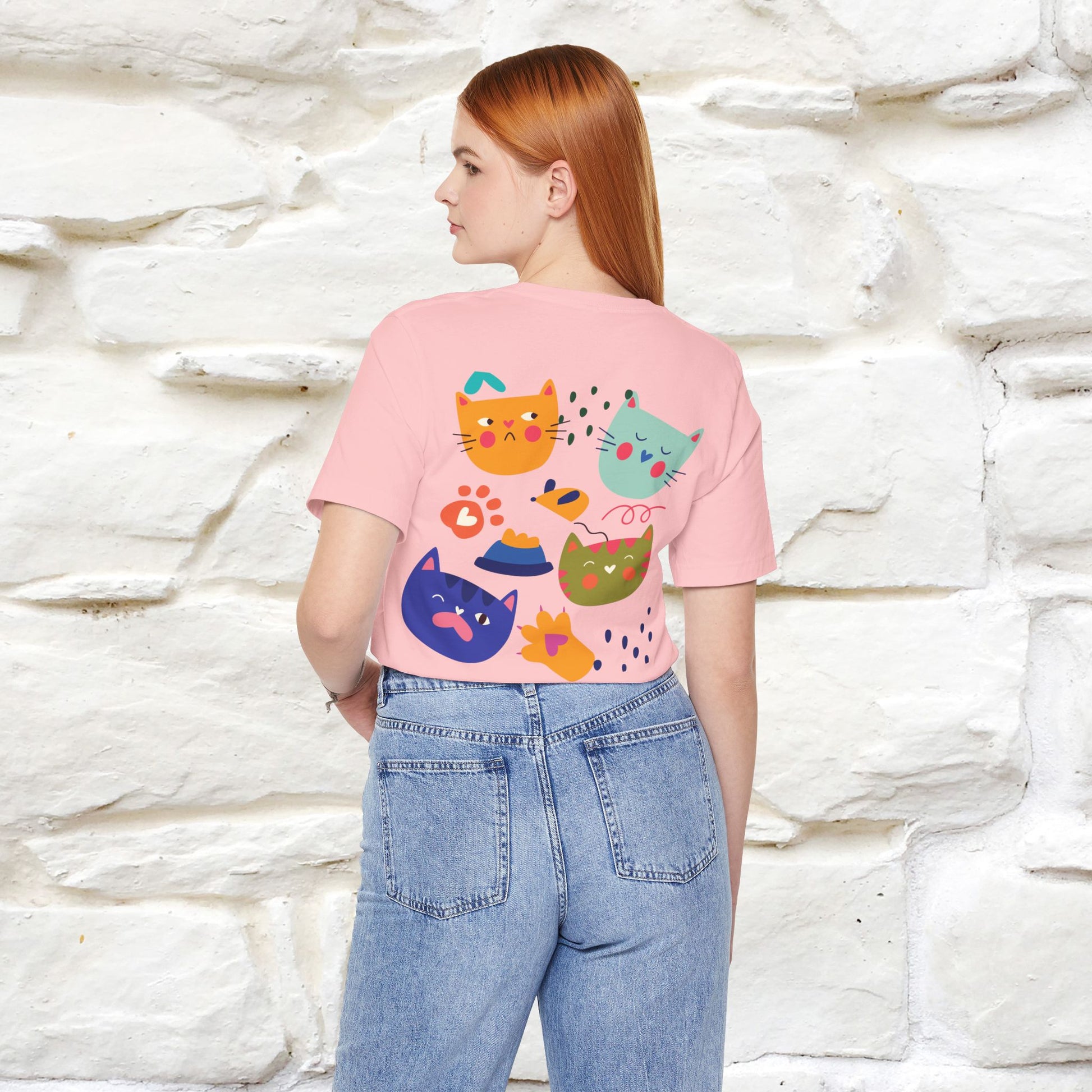 ''The Power Of Meow'' Cat T-Shirt Front and Back Design | Nunu&Miao Studio - Nunu&Miao Studio