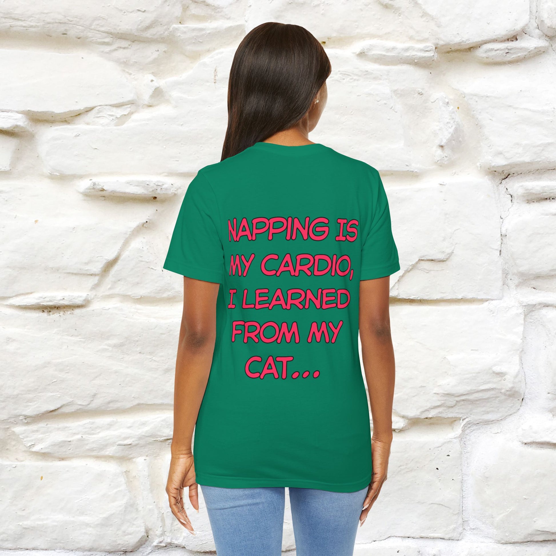 "Napping Is My Cardio, I Learned From My Cat…" Funny Cat T-shirt | Nunu&Miao Studio - Nunu&Miao Studio