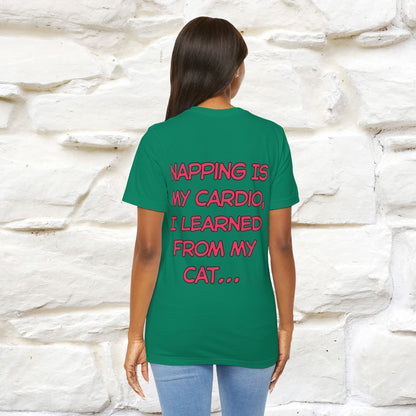 "Napping Is My Cardio, I Learned From My Cat…" Funny Cat T-shirt | Nunu&Miao Studio - Nunu&Miao Studio