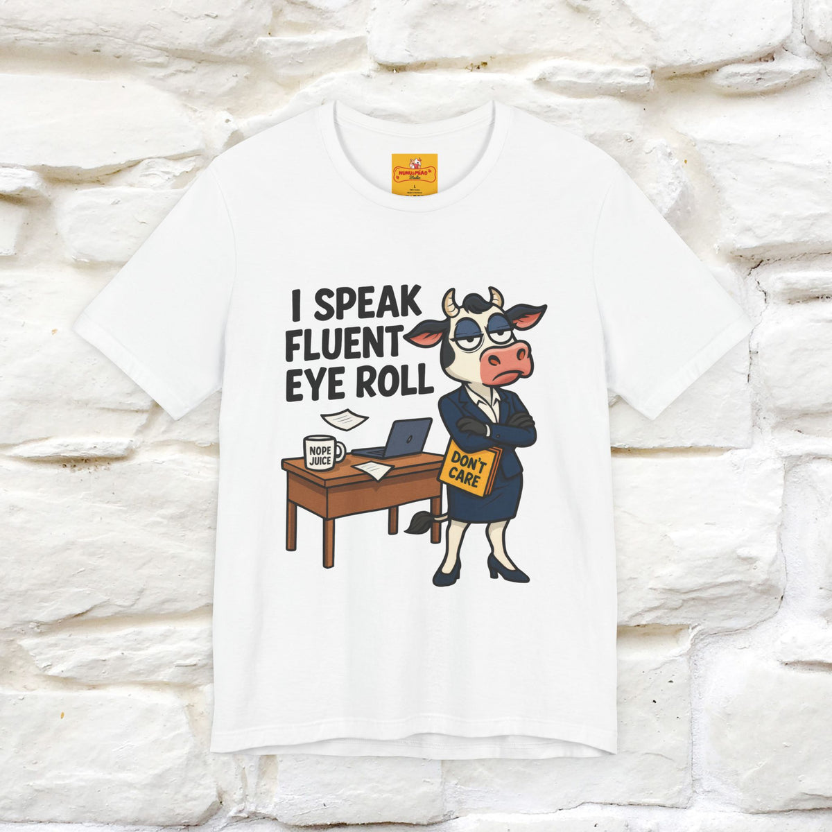 ''I Speak Fluent Eye Roll ''|  Sarcastic Cat T-Shirt | Nunu&Miao Studio
