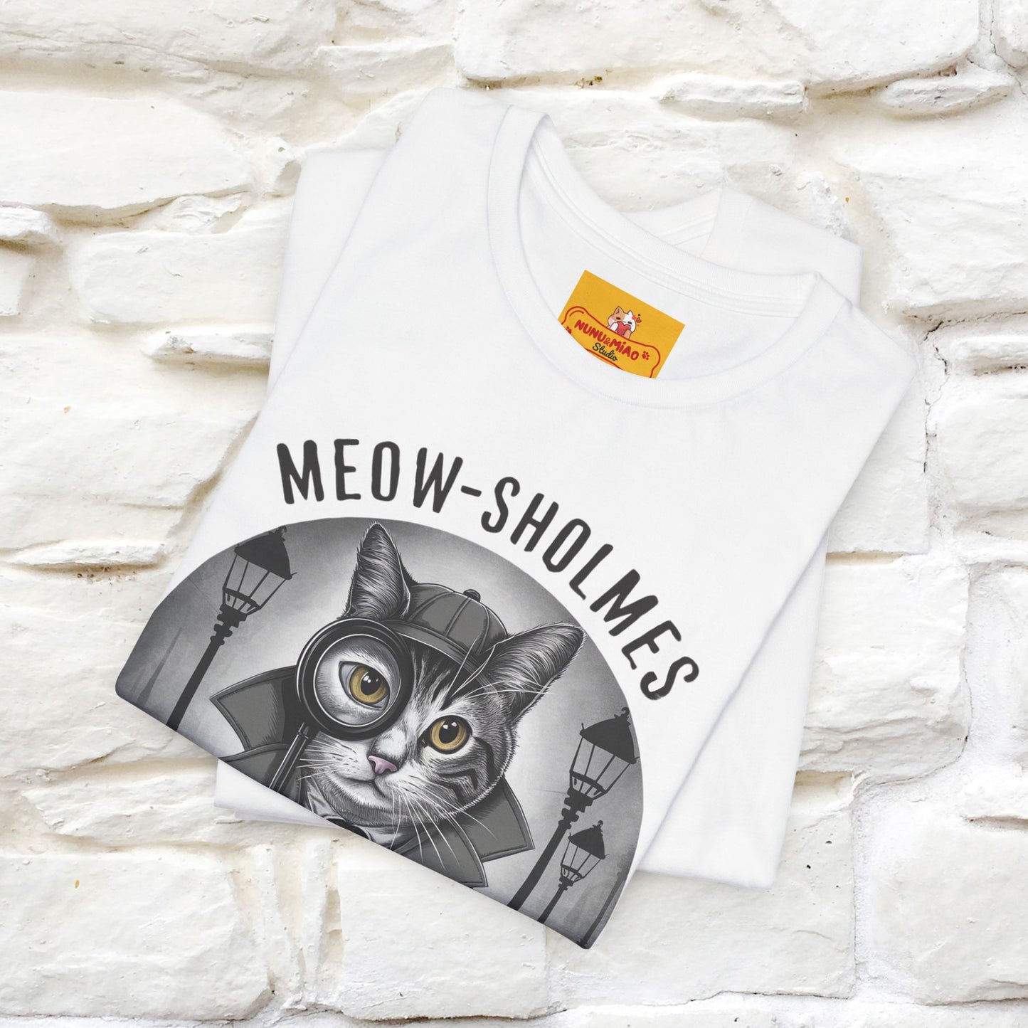''Meow-Sholmes: The Case of the Missing Kibble'' | Detective Cat Tee | Nunu&Miao Studio - Nunu&Miao Studio
