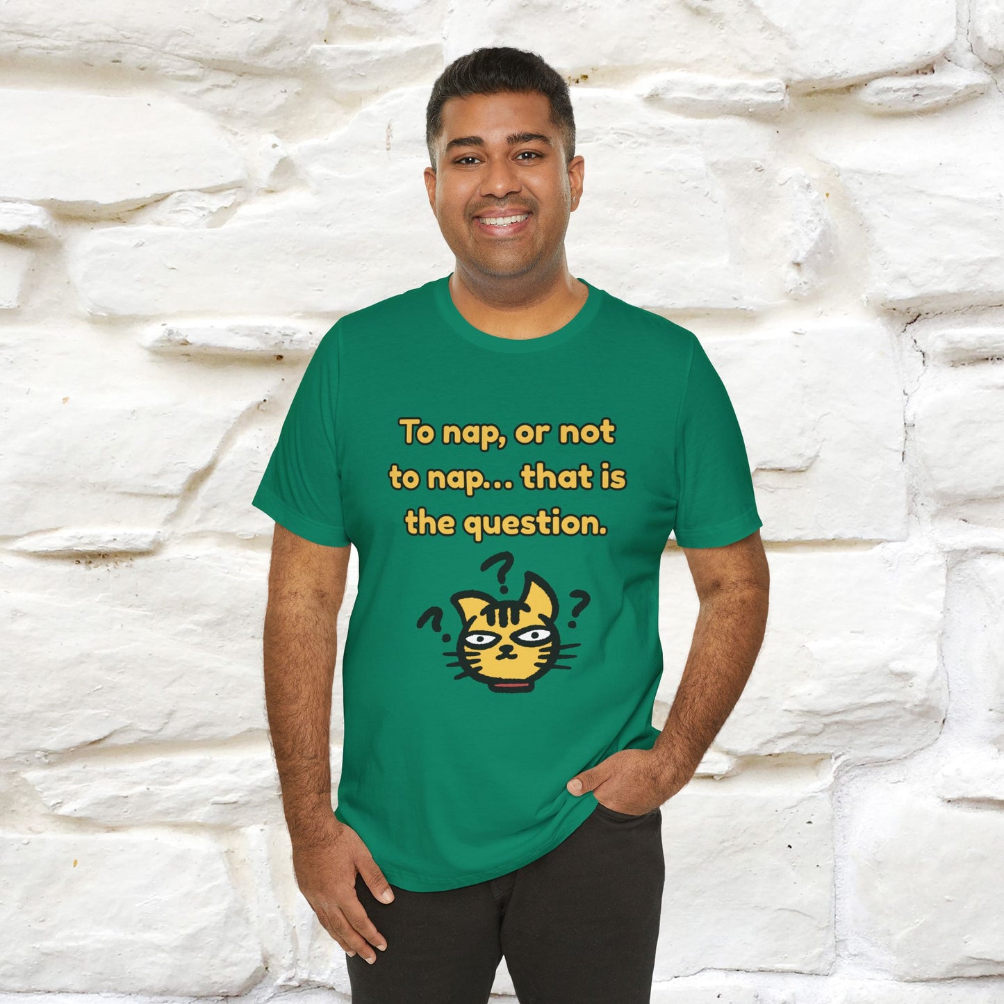 “To nap, or not to nap… that is the question.''| Funny T-Shirt | Nunu&Miao Studio