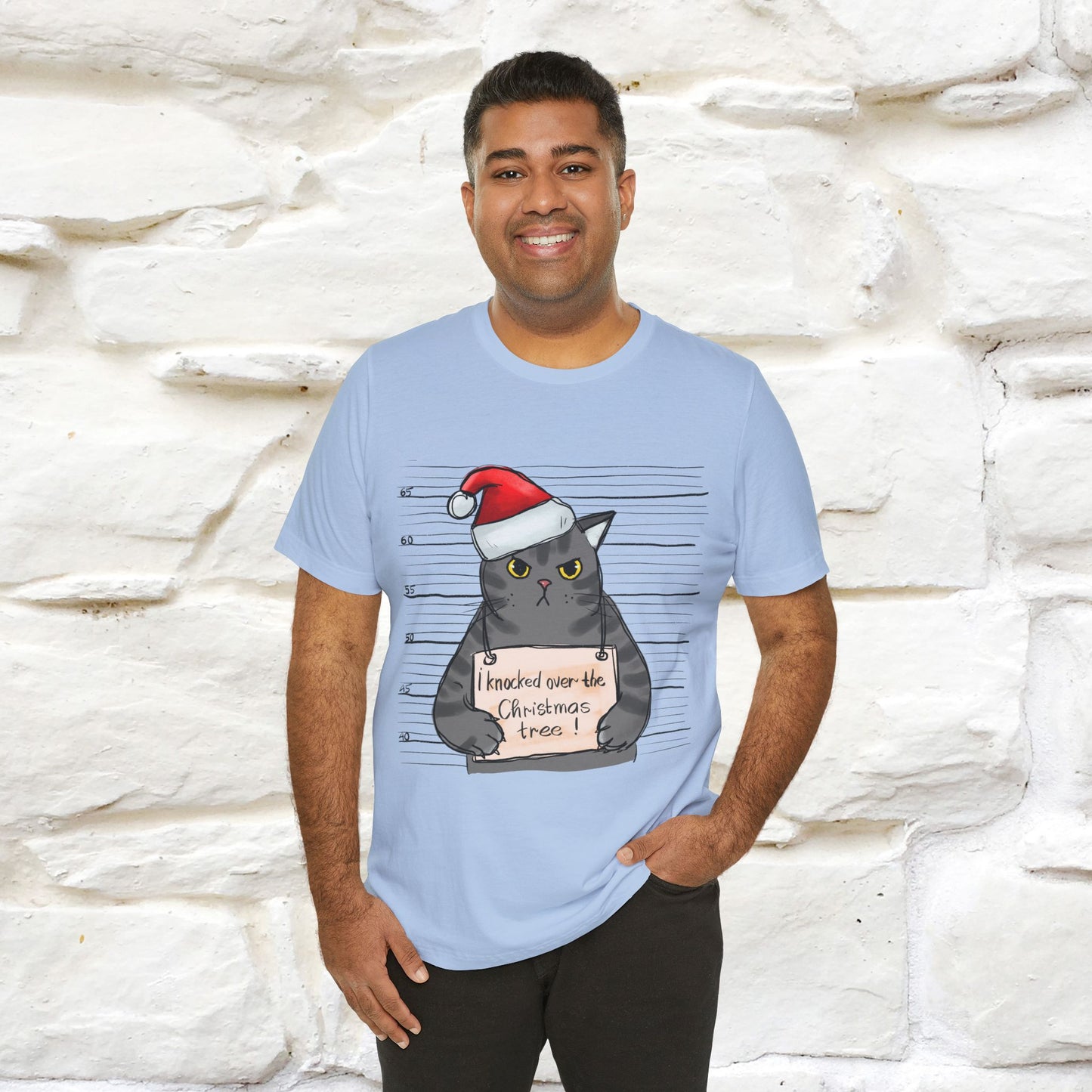 "I Knocked Over The Christmas Tree " |Funny Cat T-Shirt | Nunu&Miao Studio