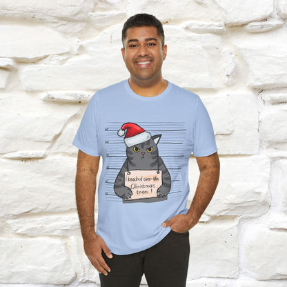 "I Knocked Over The Christmas Tree " |Funny Cat T-Shirt | Nunu&Miao Studio