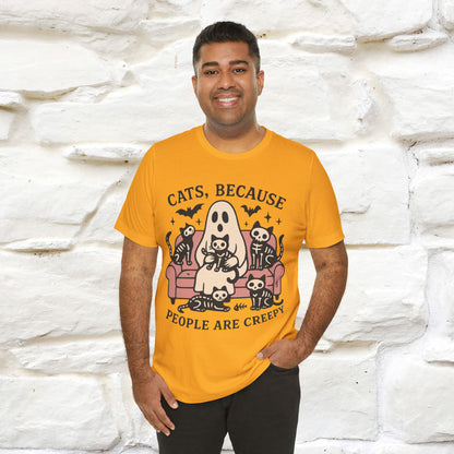 "Cat Because People Are Creepy" Halloween Cat T-shirt |Nunu&Miao Studio - Nunu&Miao Studio