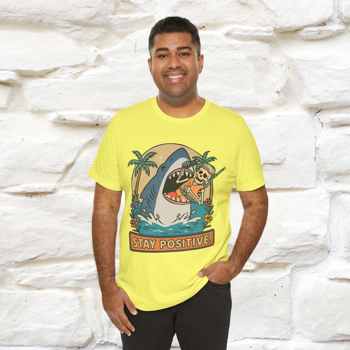 "Stay Positive" Funny T-shirt |Nunu&Miao Studio - Nunu&Miao Studio