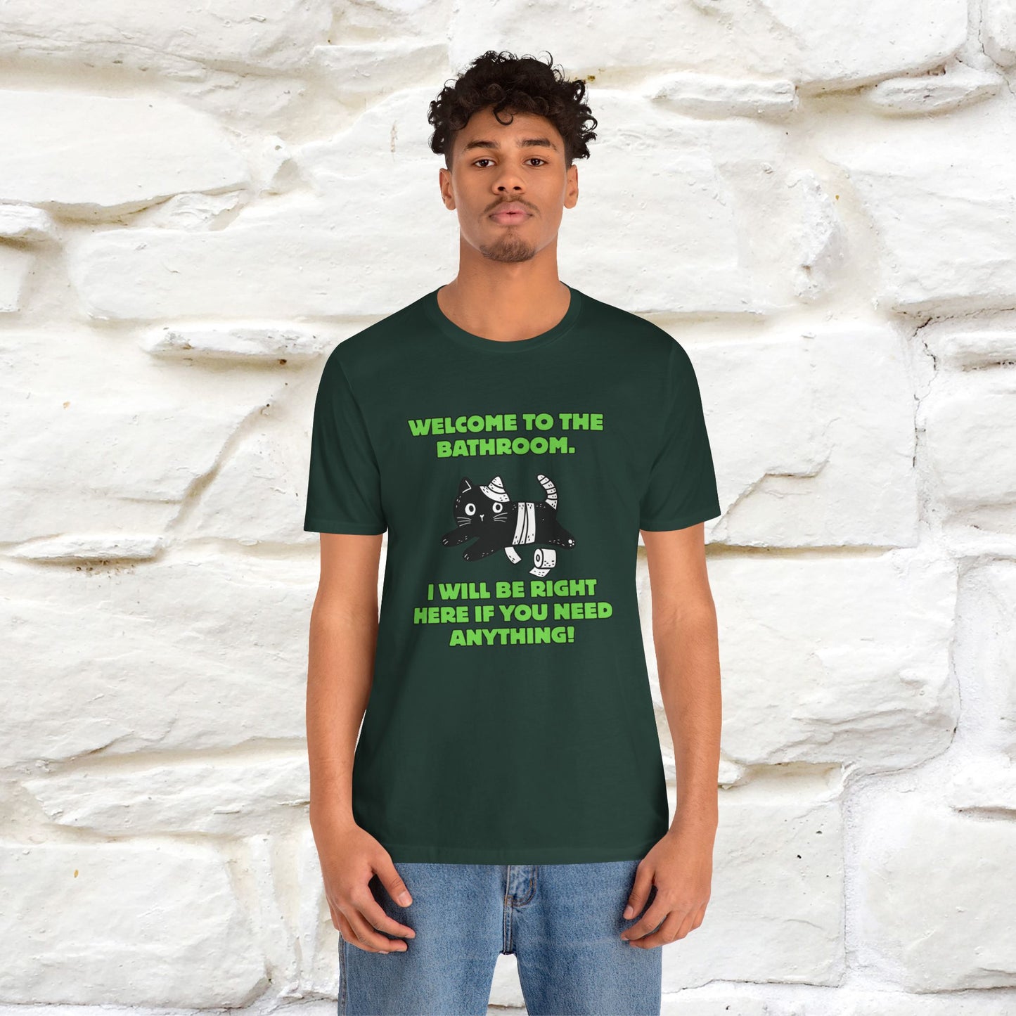 "Welcome To The Bathroom..."Funny  Cat T-shirt |Nunu&Miao Studio - Nunu&Miao Studio