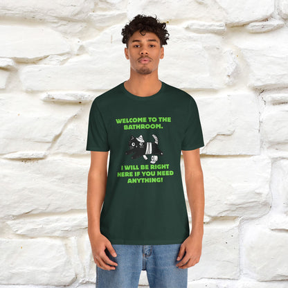 "Welcome To The Bathroom..."Funny  Cat T-shirt |Nunu&Miao Studio - Nunu&Miao Studio