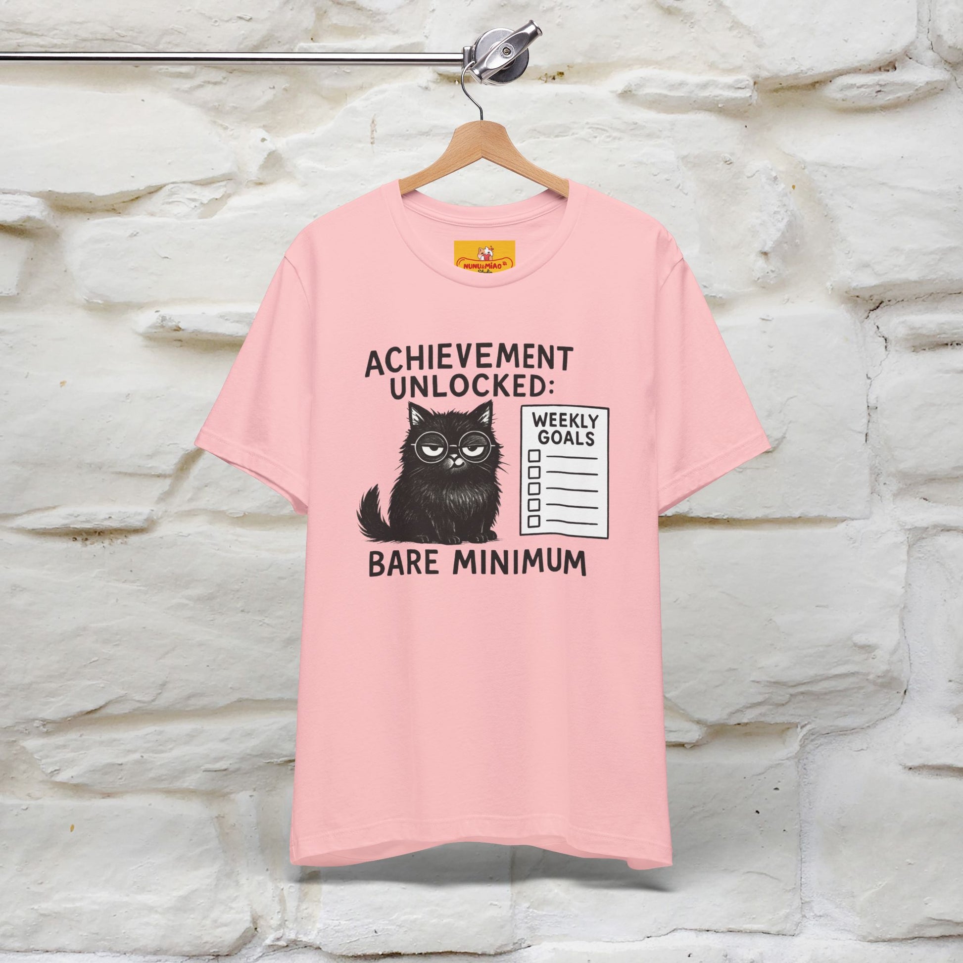 "Achievement Unlocked Bare Minimum." |Cat T-Shirt | Nunu&Miao Studio - Nunu&Miao Studio
