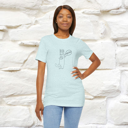 "Meow Meow Meow" Cat T-Shirt | Front & Back Design | Nunu&Miao Studio