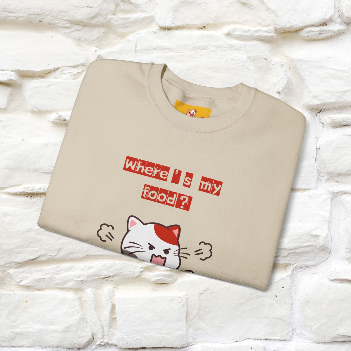 ''Where's My Food'' | Cute Cat Sweatshirt | Nunu&Miao Studio